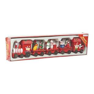 Jolly & Joy Decorate Mini Wooden Train Set Red