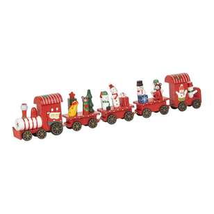 Jolly & Joy Decorate Mini Wooden Train Set Red