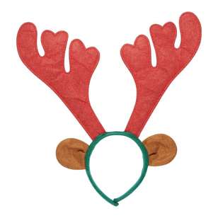 Jolly & Joy Celebrate Antler Headband Red