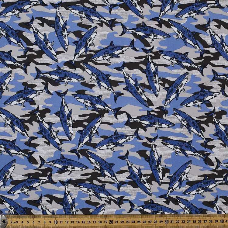 Camouflage Shark Quick Dry Microfibre Fabric