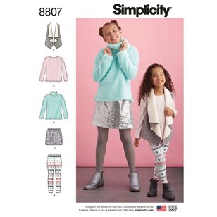 Simplicity Pattern 8807 Children's and Girls' Sportswear 7 - 14 Years