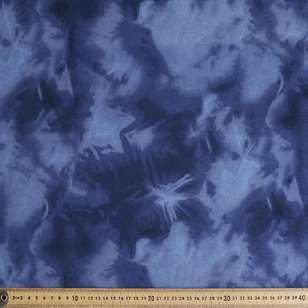 Tie Dye Printed Cotton Jersey Fabric Navy 112 cm