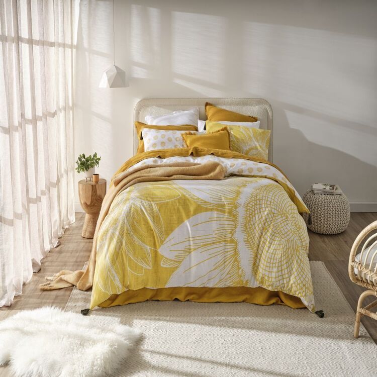 KOO Sunflower Quilt Cover Set Yellow King