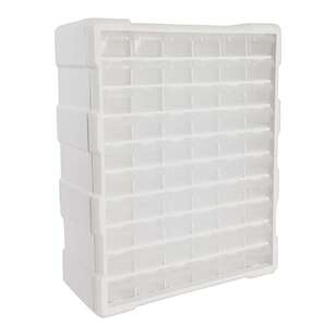 Crafters Choice 60 Drawer Storage Unit Clear 47 x 38 cm