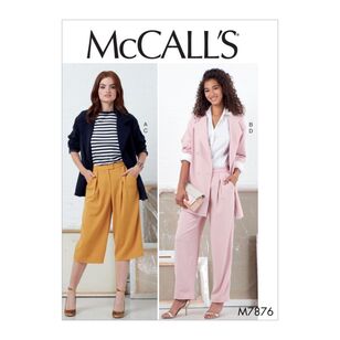 McCall's Pattern M7876 Misses' Jackets and Pants