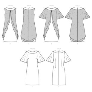 Butterick Sewing Pattern B6656 Misses' Petite Dress White