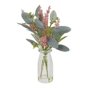 Wild Flower Glass Bottle Pink 26 x 32 cm