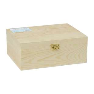 Crafters Choice Timber Box With Hinge Natural