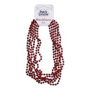 Party Creator Bead Necklace Red
