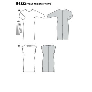 Burda Style Pattern 6322 Misses' Dress 8 - 18