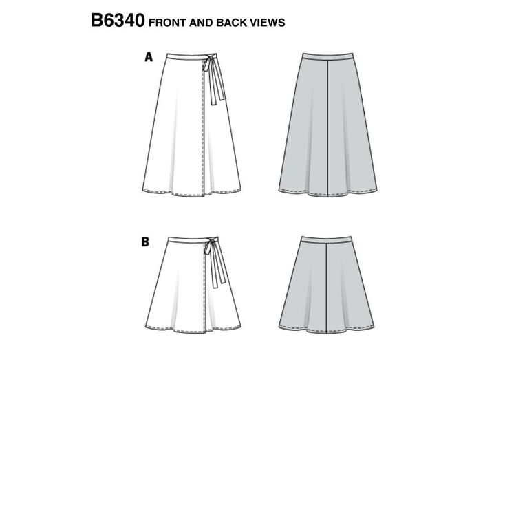 Burda Style Pattern 6340 Misses' Wrap Skirt