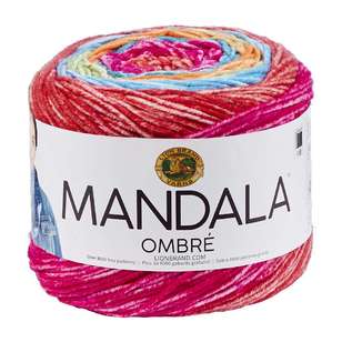 Lionbrand Mandala Ombre Acrylic Yarn 206 Happy 150 g