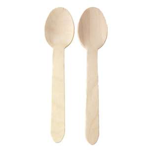 Alpen Wooden Spoons 25 Pack Natural 155 mm