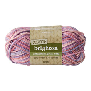 4 Seasons Brighton Cotton Blend 8 Ply Printed Yarn Berry Mix 50 g