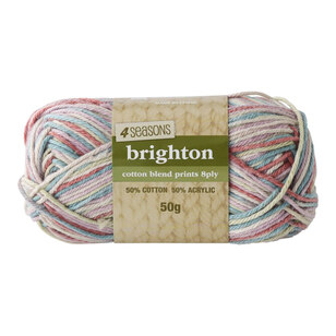 4 Seasons Brighton Cotton Blend 8 Ply Printed Yarn Lilac Aqua Mix 50 g