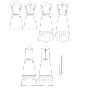 Butterick Pattern B6677 Misses' Dress and Sash