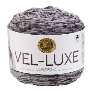 Lionbrand Vel-Luxe Polyester Yarn 150 Charcoal 150 g
