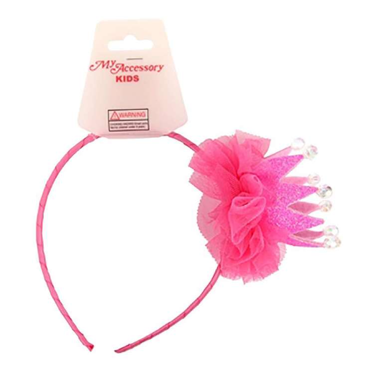 My Accessory Kids Crown Alice Band Pink