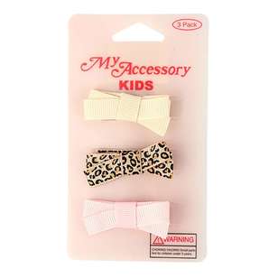 My Accessory Kids Duck Clip Bows 3 Pack Multicoloured