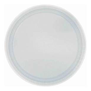 Amscan 17.8 cm Round Paper Plate 20 Pack Silver 17.8 cm