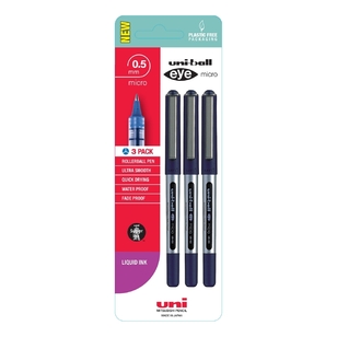 Uni-Ball Uni Micro Rollerball Ink 0.5 mm Tip Pen Blue