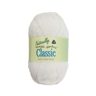 Naturally Classic 8 Ply Wool Yarn 850 White 50 g