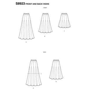 Simplicity Sewing Pattern S8923 Misses' Pull-On Skirts 14 - 22