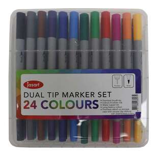 Jasart Set Of 24 Dual Nib Fine liner Brush Multicoloured