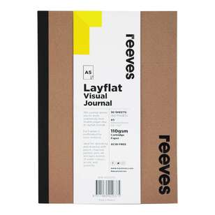 Reeves A5 LayFlat Visual Journal Kraft A5