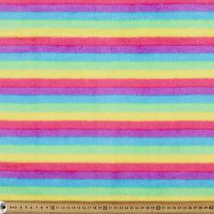Neon Stripe Printed 147 cm Faux Fur Fabric Neon Stripe 147 cm