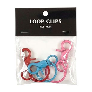 Loop Clips 3 Pack Silver, Gold & Gun Metal 3 x 6.5 cm