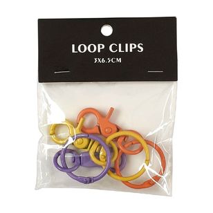 Loop Clips 3 Pack Silver, Gold & Gun Metal 3 x 6.5 cm