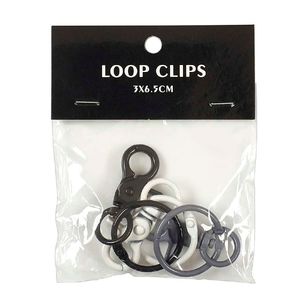 Loop Clips 3 Pack Silver, Gold & Gun Metal 3 x 6.5 cm