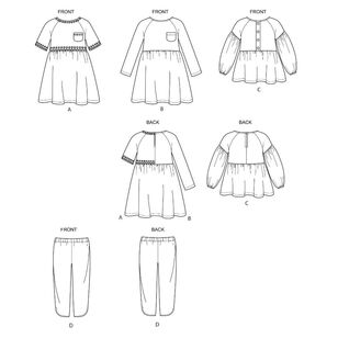 Simplicity Pattern S8998 Children's Easy-To-Sew Sportswear Dress, Top ...