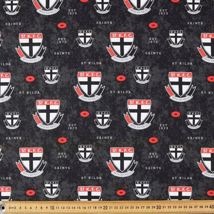 AFL St Kilda Logo Homespun Fabric Multicoloured 112 cm