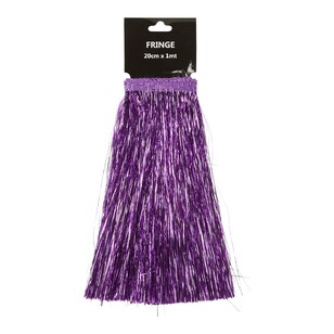 Tinsel Fringe Silver & Multicoloured 20 cm x 1 m