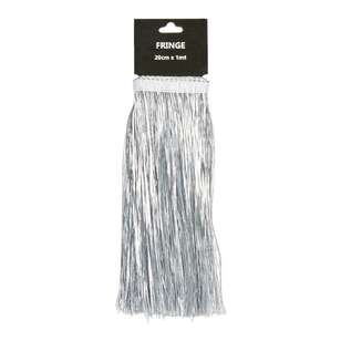 Tinsel Fringe Silver & Multicoloured 20 cm x 1 m