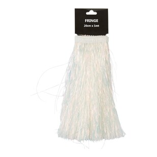 Tinsel Fringe Silver & Multicoloured 20 cm x 1 m