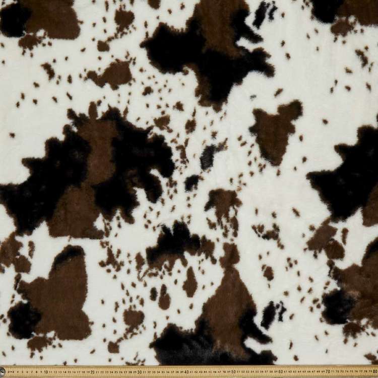 Brown, Black, and White Cowhide Fabric