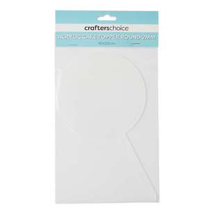 Crafters Choice Round Acrylic Blank Cake Topper Clear 12 x 22 cm