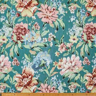 English Garden Tapestry Teal 150 cm