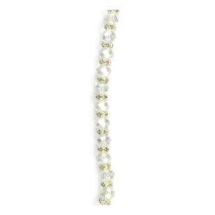 Ribtex Strung Glass Faceted Diamante Bead Strand Clear 10 mm