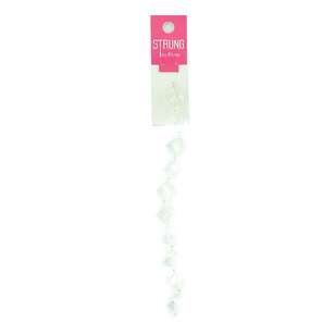 Ribtex Strung Glass Faceted Cube Bead Strand Clear 10 mm