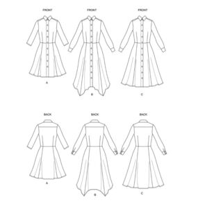 Butterick Pattern B6702 Misses' Dress 14 - 22