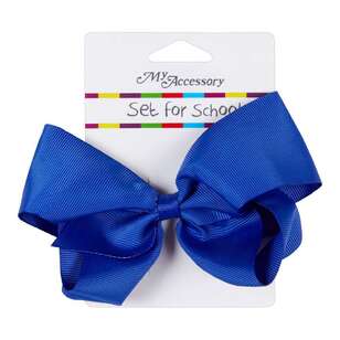 My Accessory Set For School Medium Hair Bow Royal 3 x 12.5 x 12.5