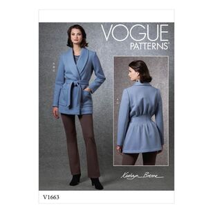 Vogue Pattern V1663 Misses' Jacket, Top & Pants X Small - Medium