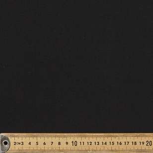 Plain Fine Stretch 148 cm Suiting Fabric Black 148 cm