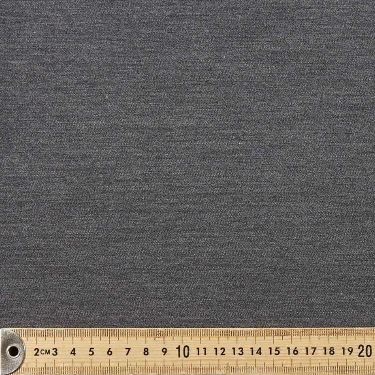 Plain Fine Stretch 148 cm Suiting Fabric Charcoal