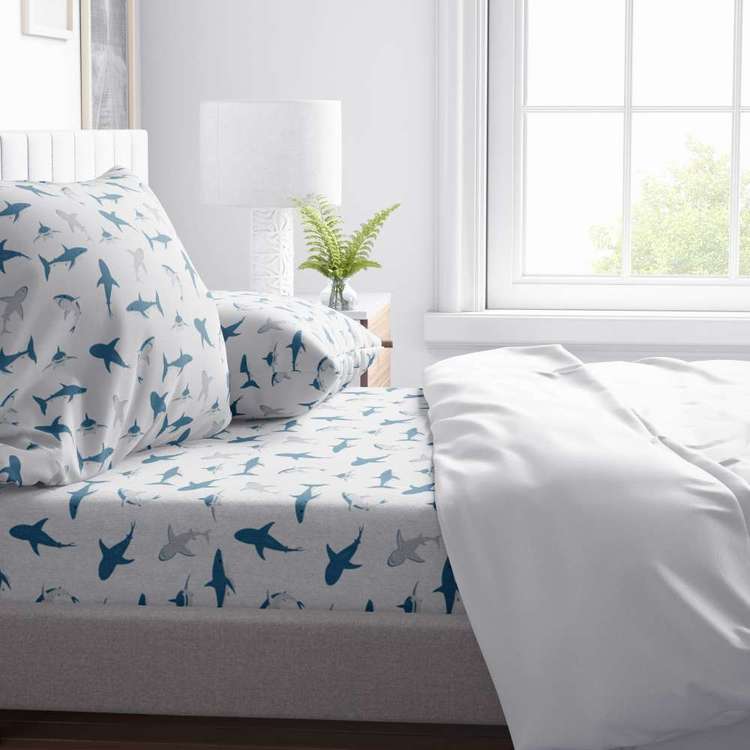 Kids House Shark School Sheet Set