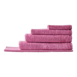 Brampton House Zero Twist Ribbed Towel Collection Maroon